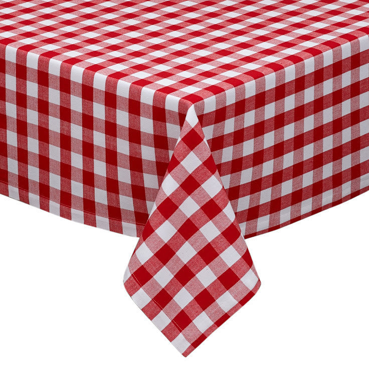 Tango & White Checkers Tablecloth - DII Design Imports