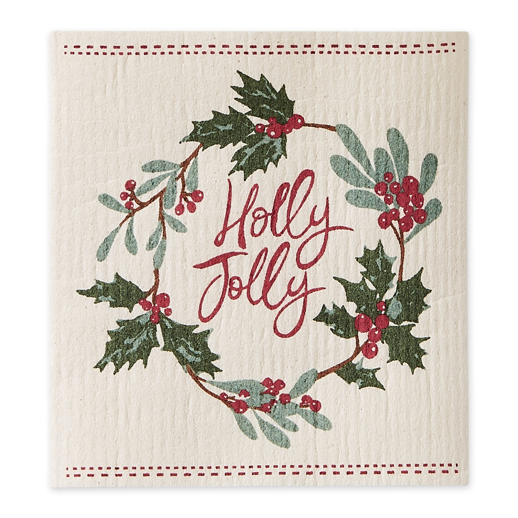 Holly Jolly Swedish Dishcloth