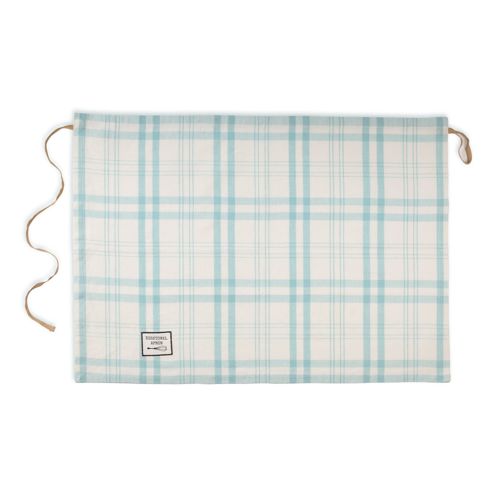 BLUE PLAID DISHTOWEL APRON