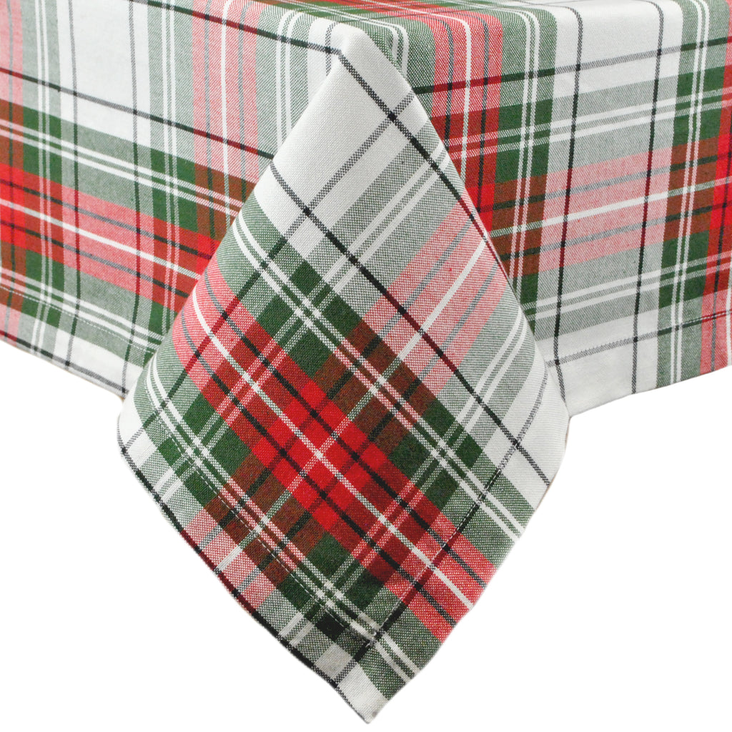 Xmas Plaid 60 X 84 Tablecloth