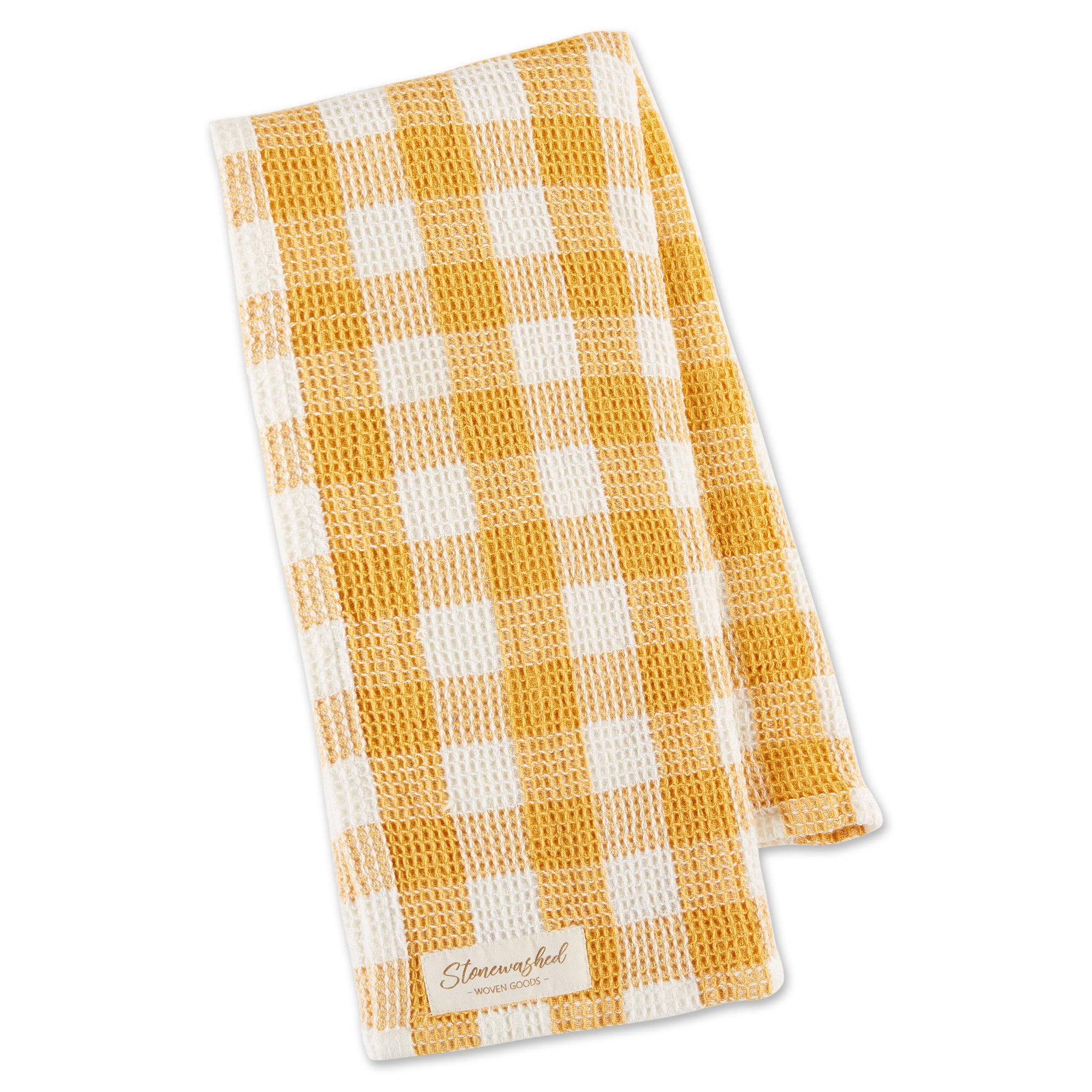 Design Imports Dishtowel, Butterscotch Checker