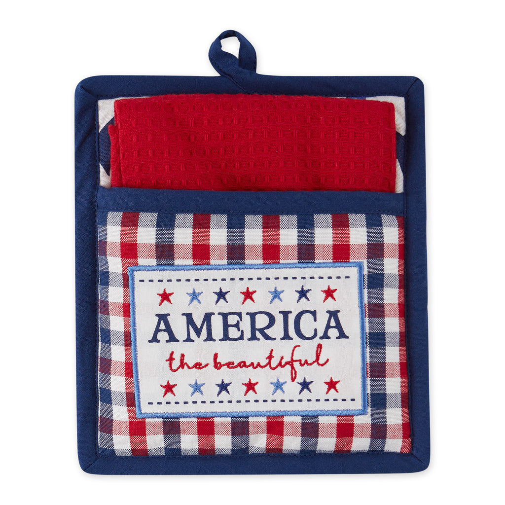 America the Beautiful Potholder Gift Set