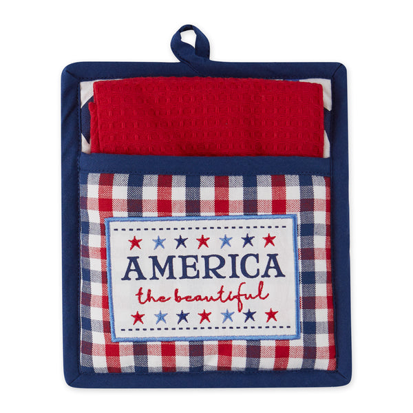 America the Beautiful Potholder Gift Set