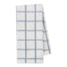 Dusty Blue Windowpane Plaid Dishtowel