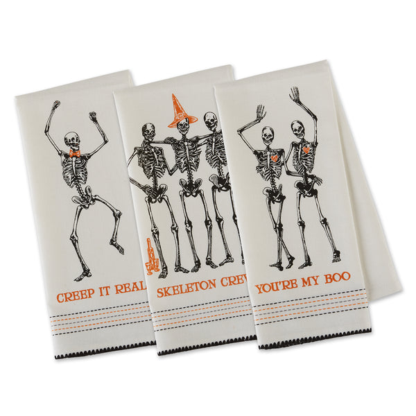 Skeletons Printed Dishtowels Mixed Dozen