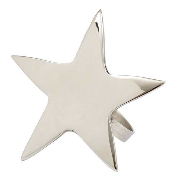 5 POINT SILVER STAR NAPKIN RING