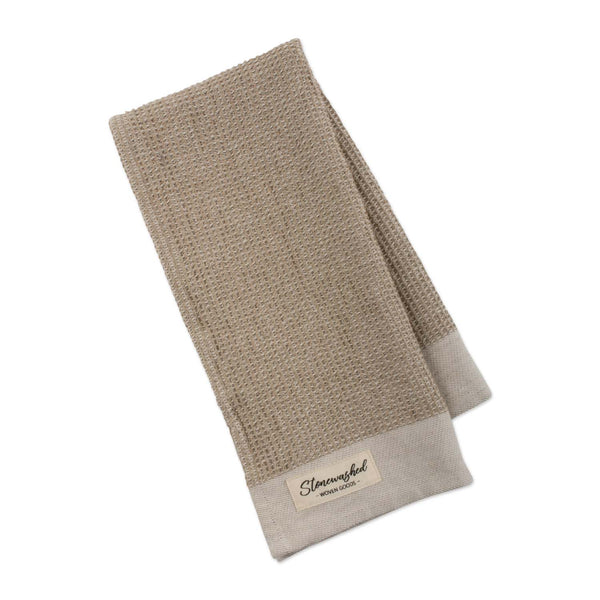 Stonewashed Soft Cotton Waffle Knit Bath Towels