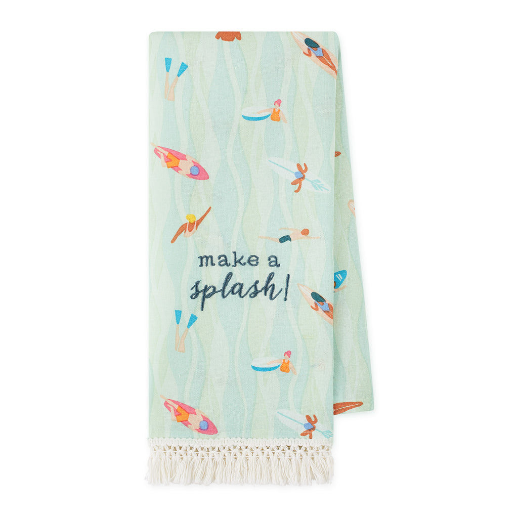 Make a Splash! Embellished Dishtowel