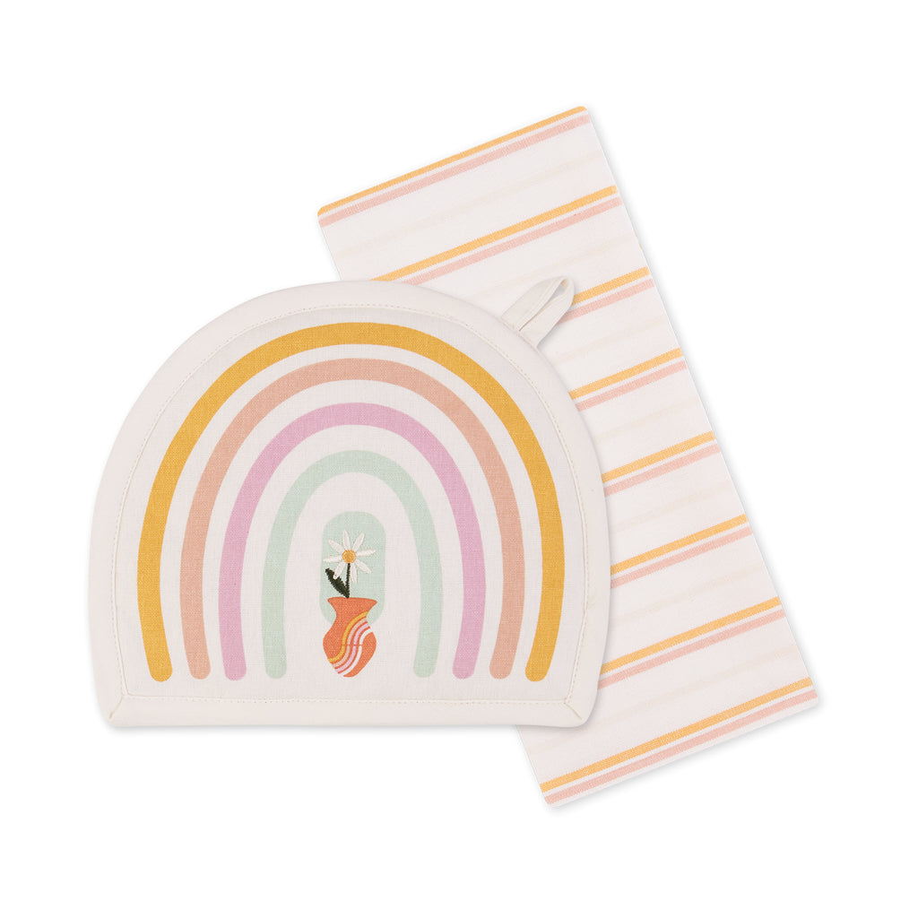 Rainbow Daisy Potholder Gift Set