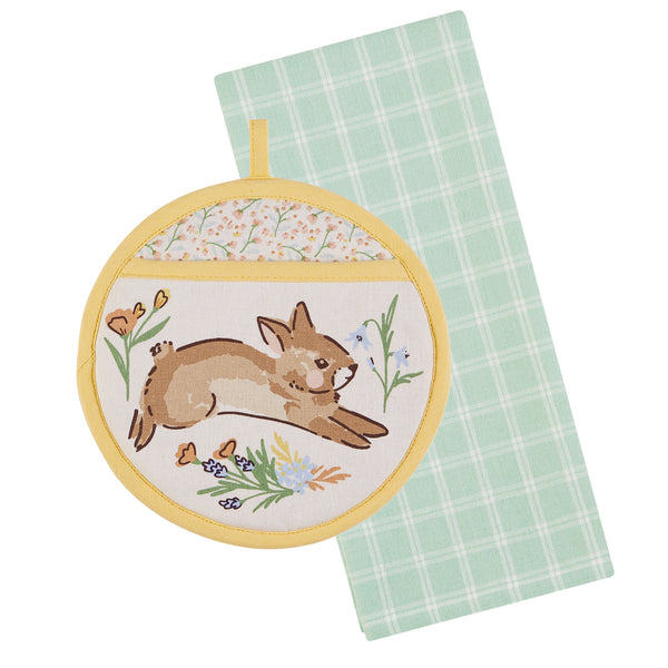 Spring Bunny Potholder Gift Set
