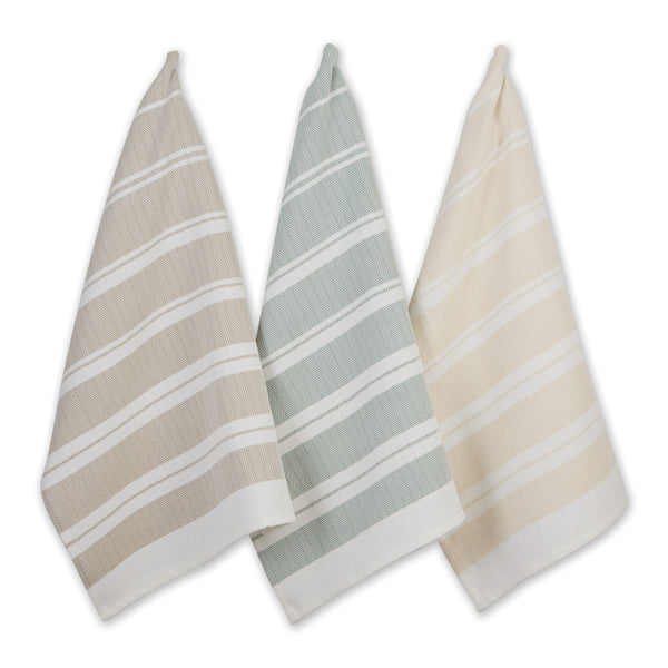 Design Imports Holiday Stripes Kitchen Towels & Dish Cloths - Set of 6 -  20170323