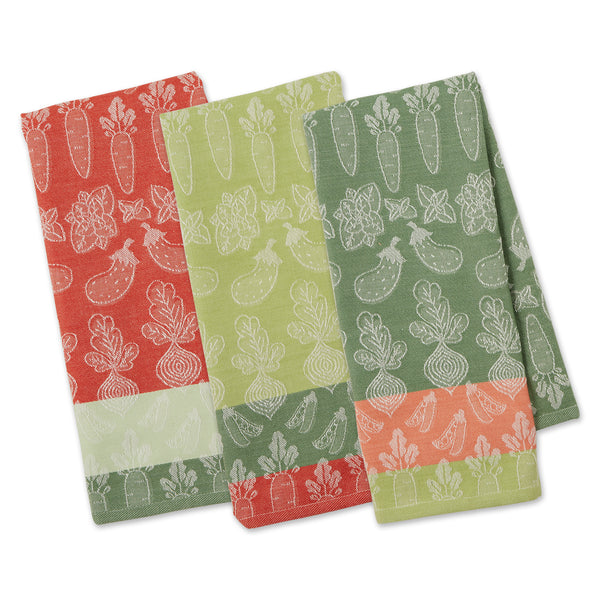 Farm Fresh Veggies Jacquard Dishtowels Mixed Dozen