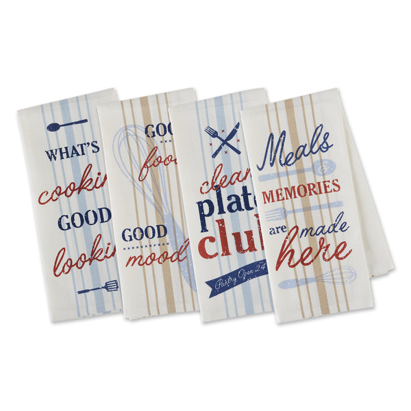 WhatS Cookin Printed Dishtowels Mixed Dozen