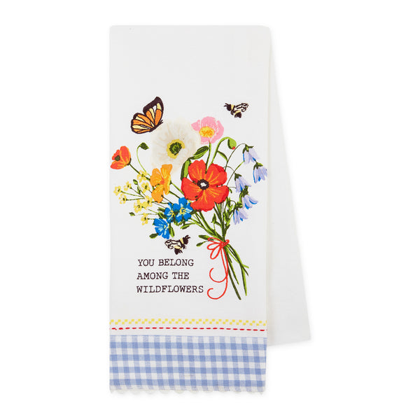 Wildflower Bouguet Embellished Dishtowel