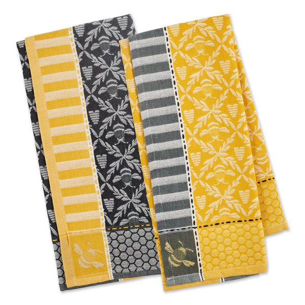 BEE HIVE JACQUARD DISHTOWELS