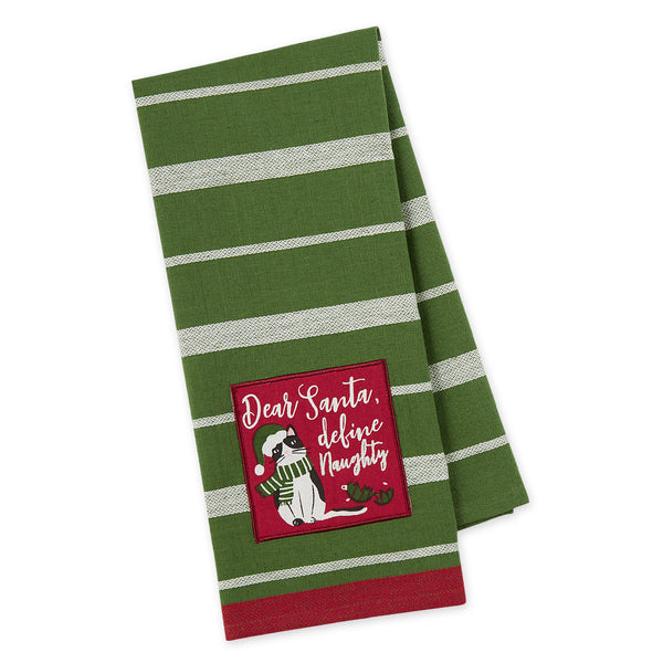 Design Imports Set of 2 Assorted Naughty Nice Kitchen Towels 