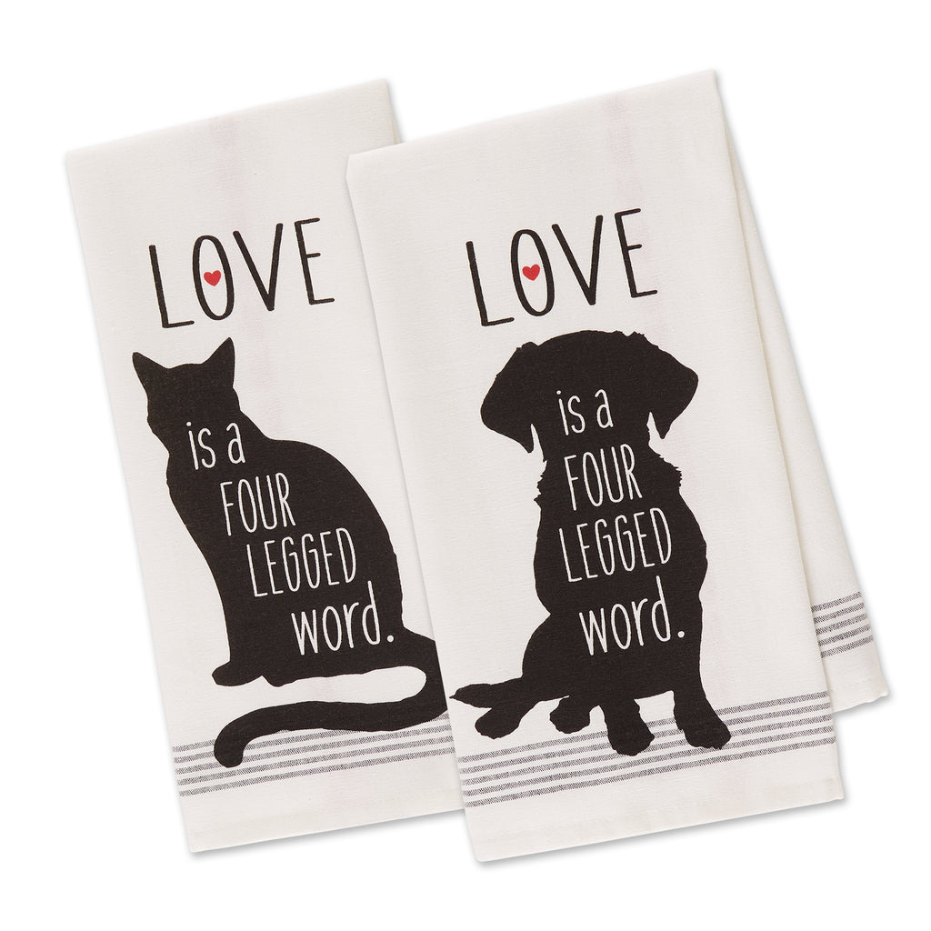 Love Pet Printed Dishtowels Mixed Dozen