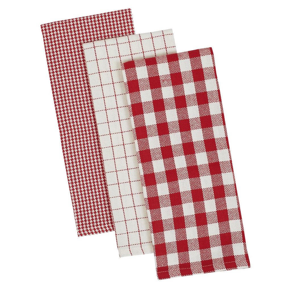 Holiday Checks Heavyweight Dishtowel Set of 3