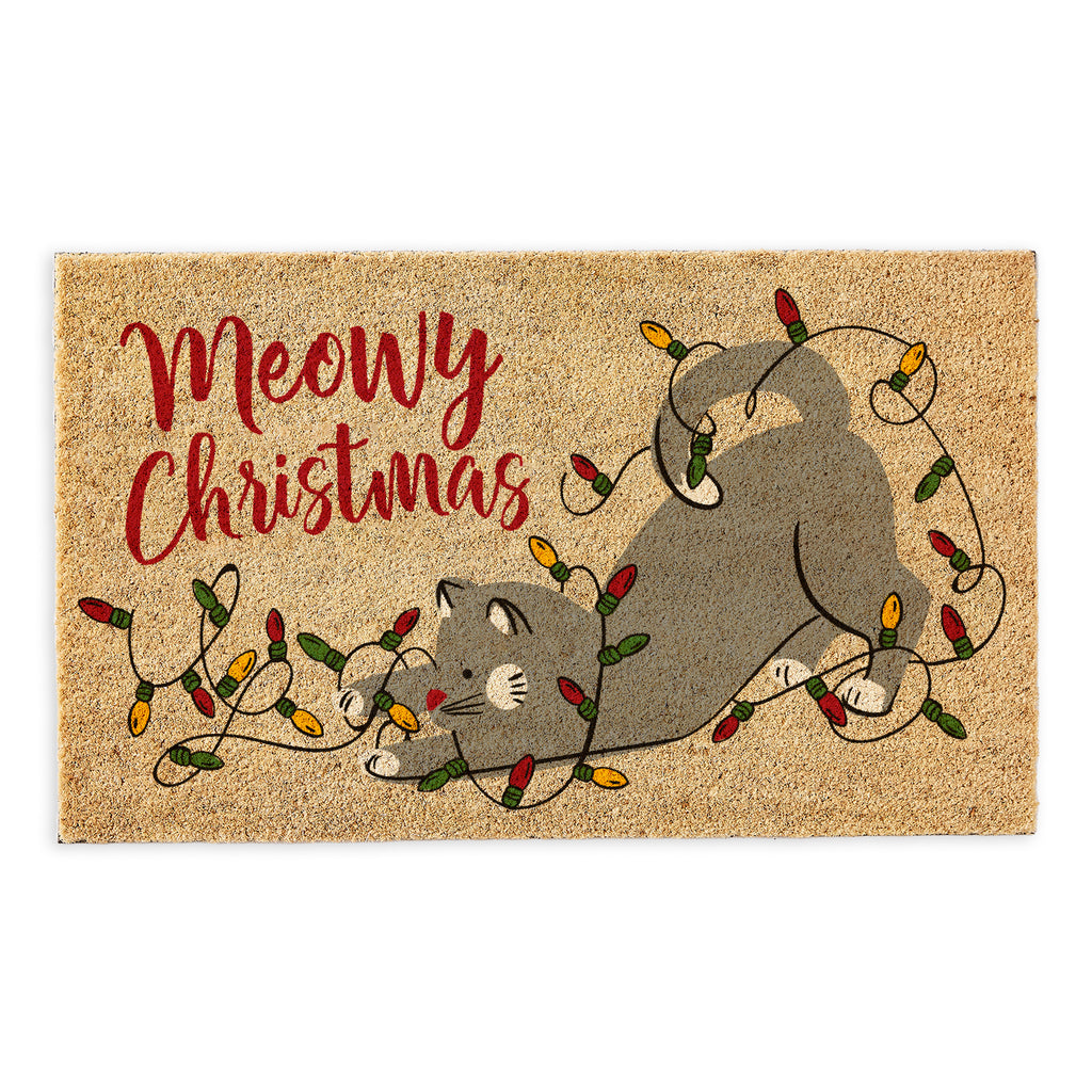 Meowy Christmas Doormat