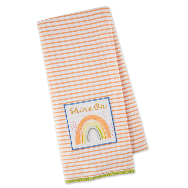 Shine On Rainbow Embellished Dishtowel