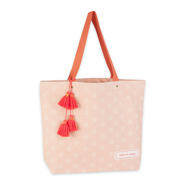 Daisy Dots Printed Tote