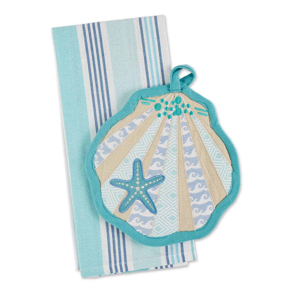 SEASHELL POTHOLDER GIFT SET