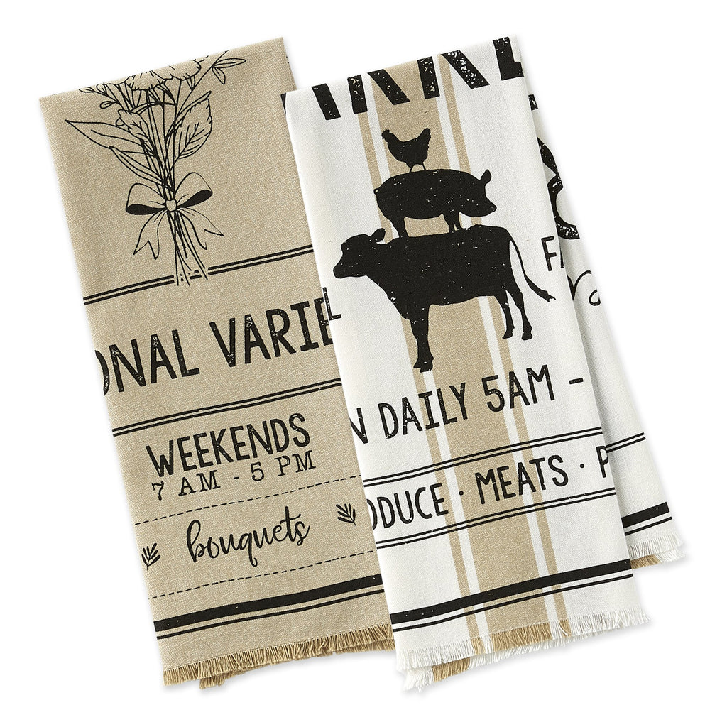 Going to the Market Dishtowels - DII Design Imports