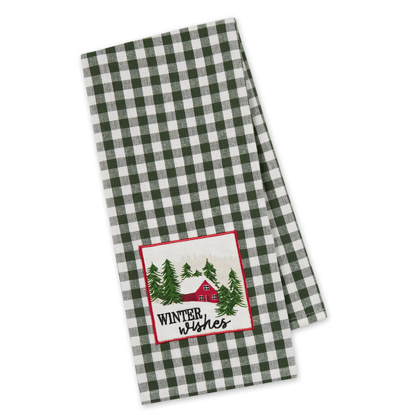 Tea Towels Gingham-black & White Buffalo Check-set of 2-kitchen Hand Towel-dish  Towel-christmas Gift. 