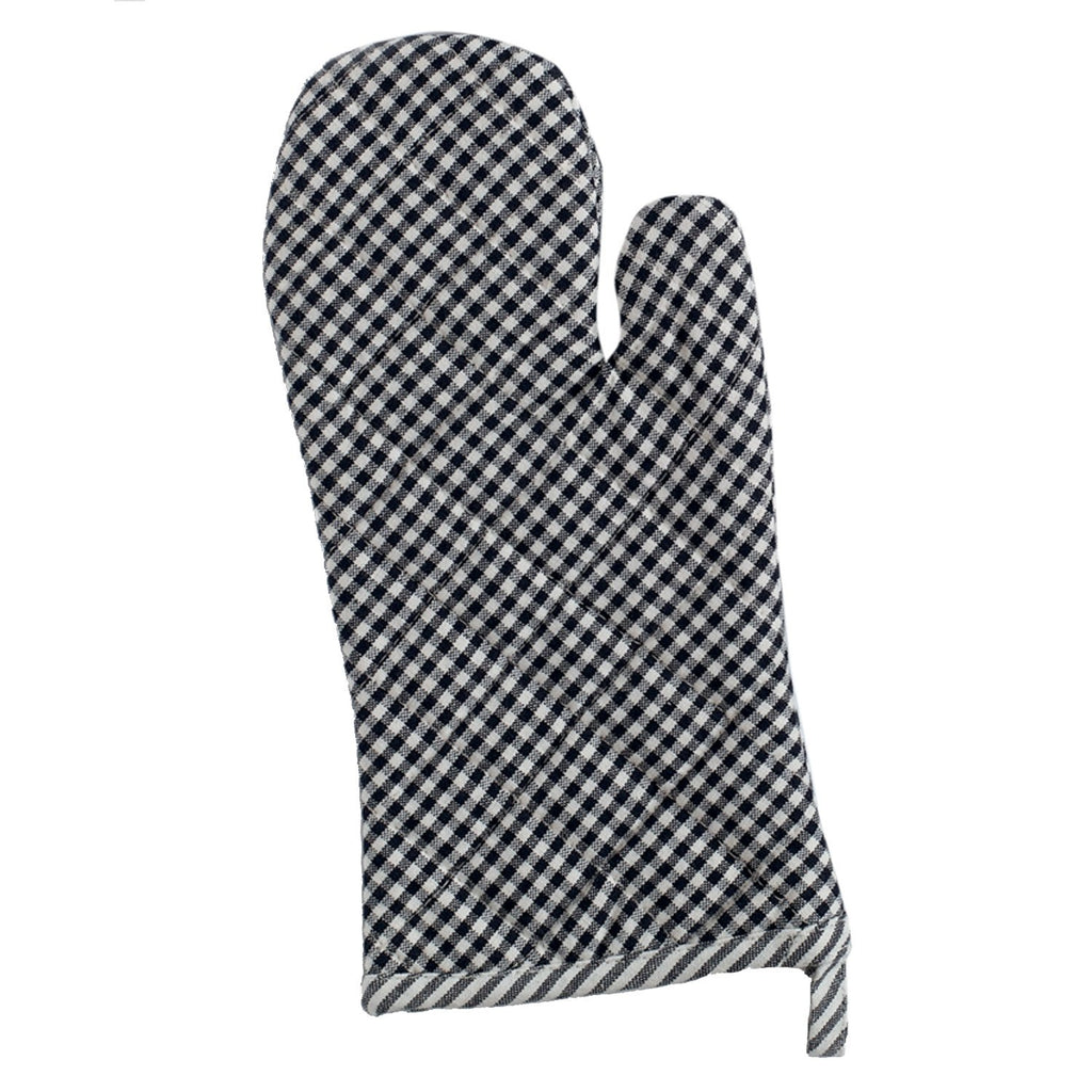 BLACK CHEF CHECK OVEN MITT