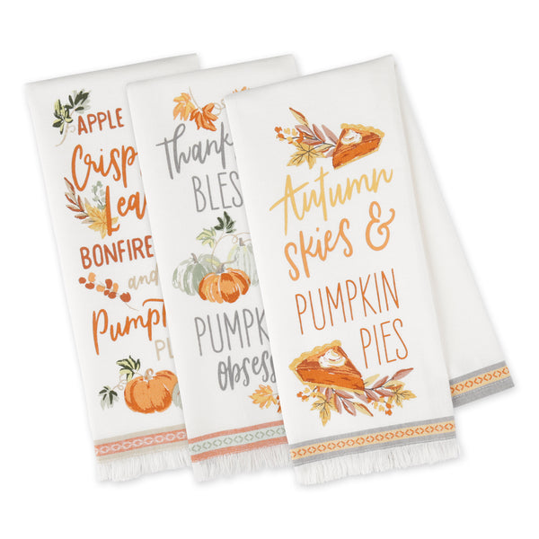 Autumn Afternoon Printed Dishtowels Mixed Dozen