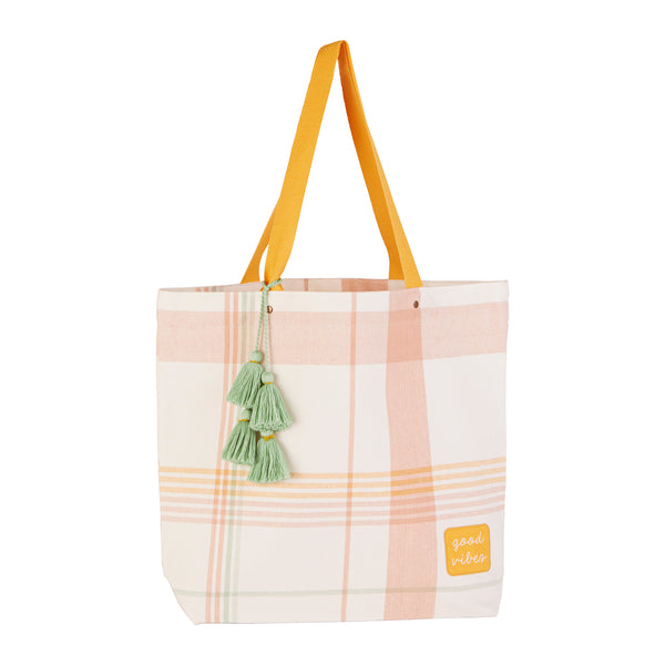 Happy Day Plaid Tote