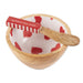 Sweethearts Enamel Wood Bowl Spreader Set