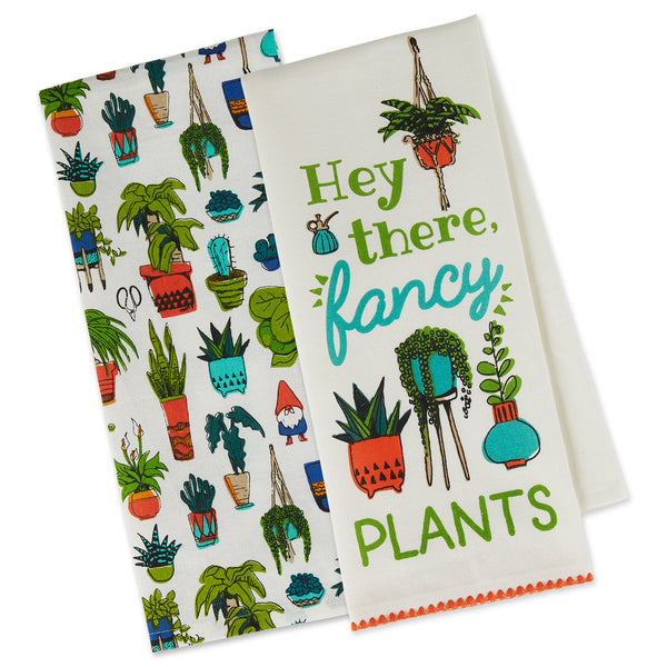 Hey There Fancy Plants Dishtowel Set Of 2