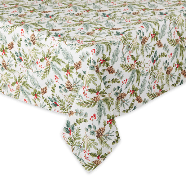 Holiday Sprigs Printed Tablecloth -  52 X 52"