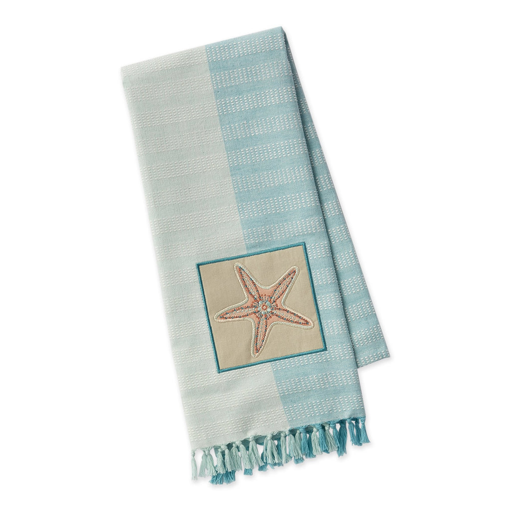 Starfish Embellished Dishtowel - DII Design Imports