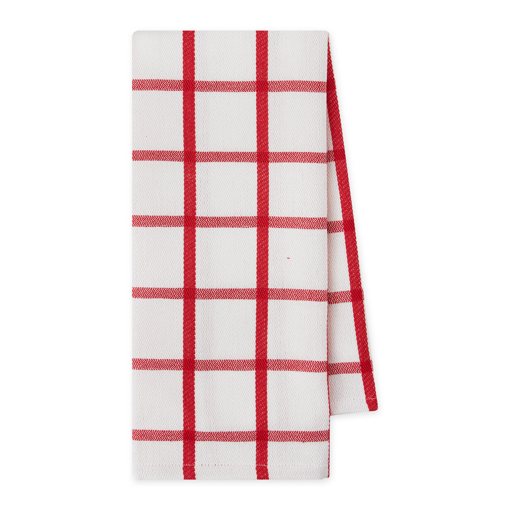 Red Cider Windowpane Plaid Dishtowel