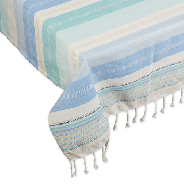 SEASHORE STRIPE FOUTA THROW/TABLECLOTH