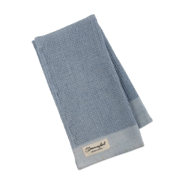 Storm Blue Washed Waffle Dishtowel - DII Design Imports