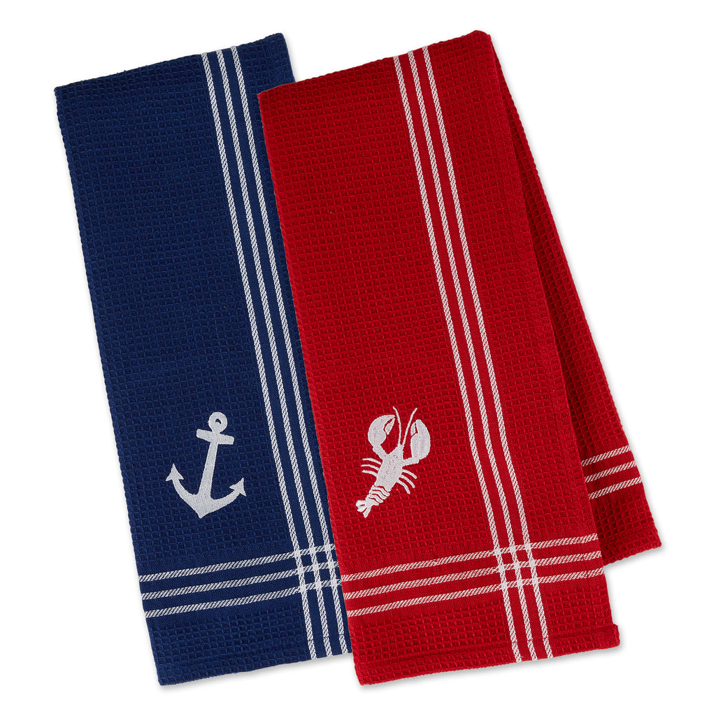 Nantucket Embroidered Dishtowels