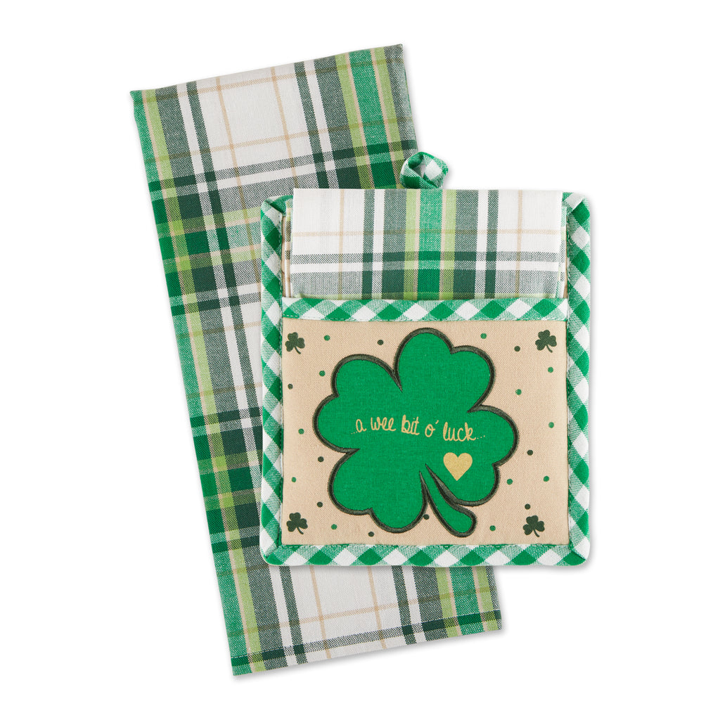 Lucky Clover Potholder Gift Set