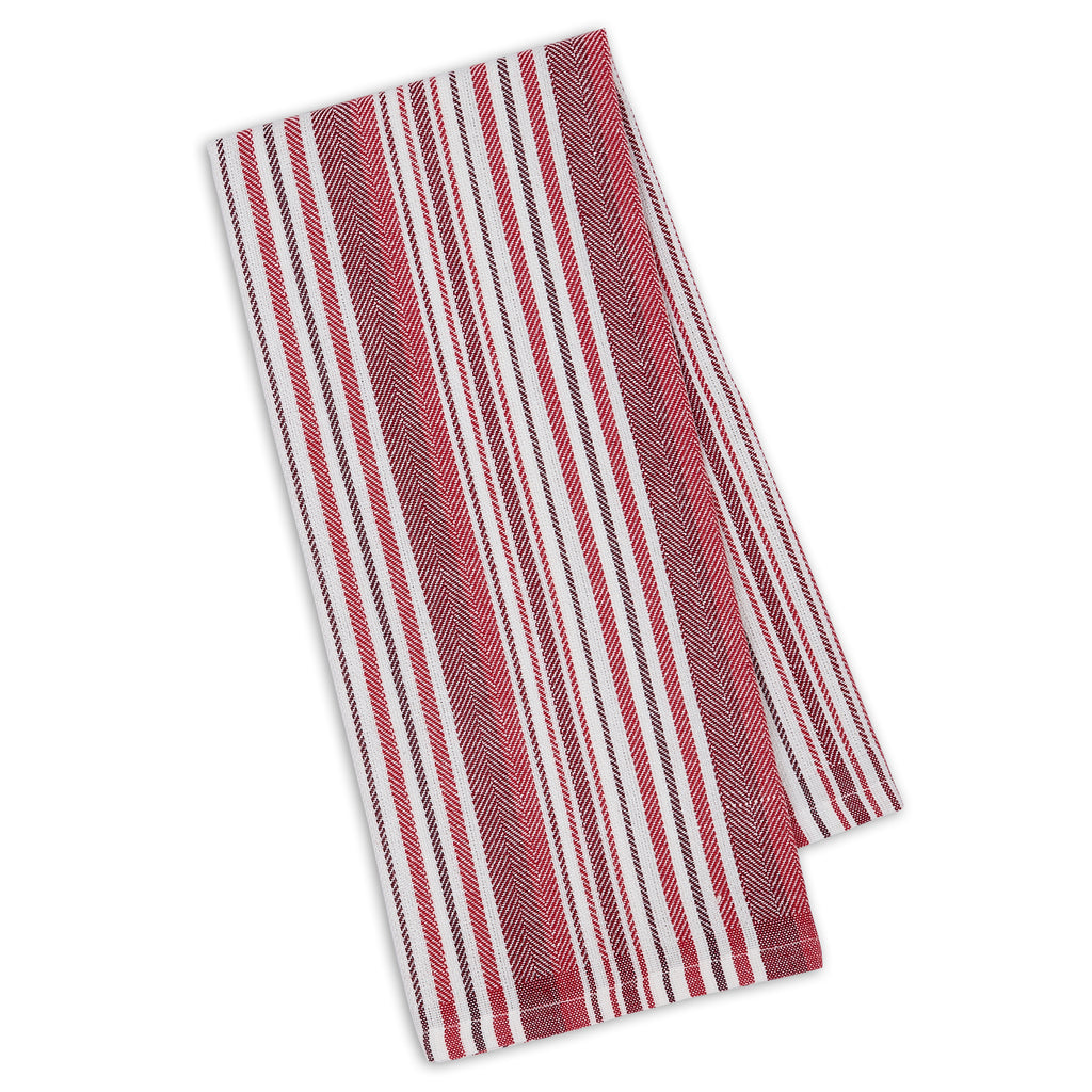 Garnet Herringbone Stripe Dishtowel - DII Design Imports