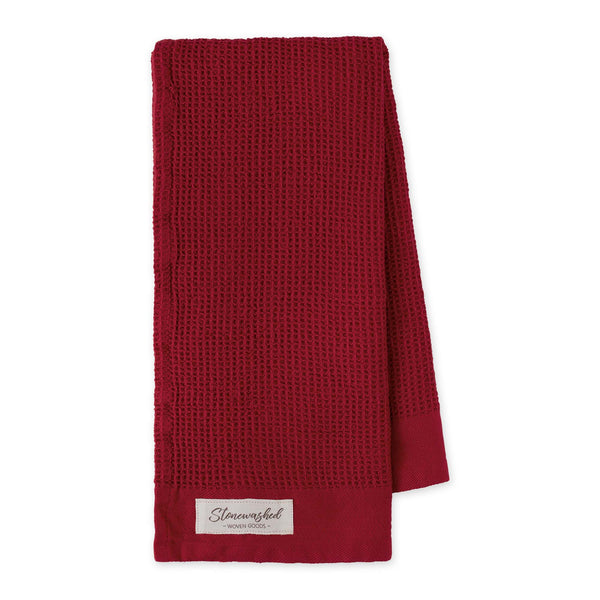 Red Cider Washed Waffle Dishtowel