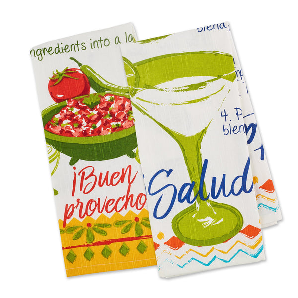 VERANO DE FIESTA RECIPE PRINTED DISHTOWELS