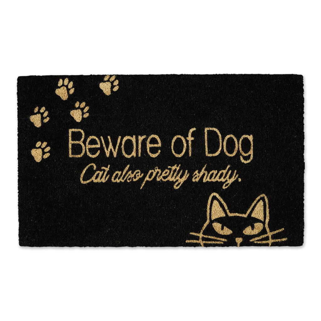 Beware Of The Dog & Cat Doormat